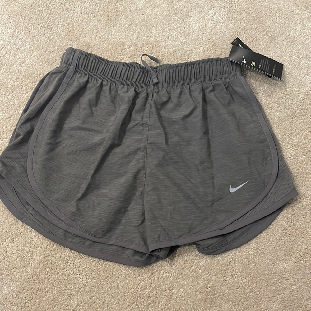 Nike Women's Gunsmoke/Wolf Grey Dri-Fit Tempo Running Shorts